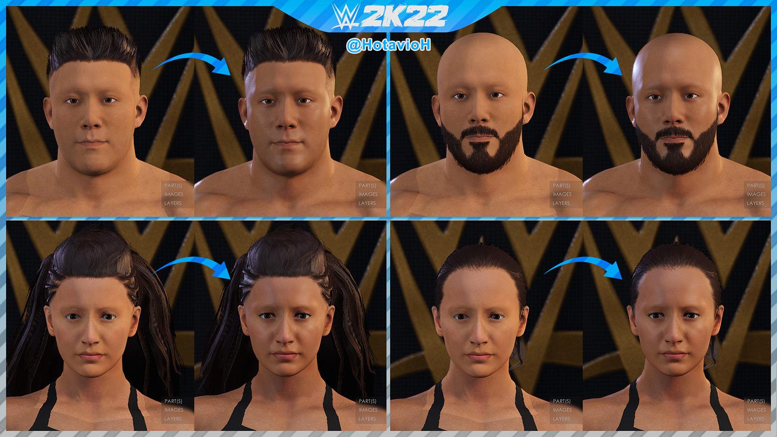 CAW Mode\'s new hairs Mod/Fix