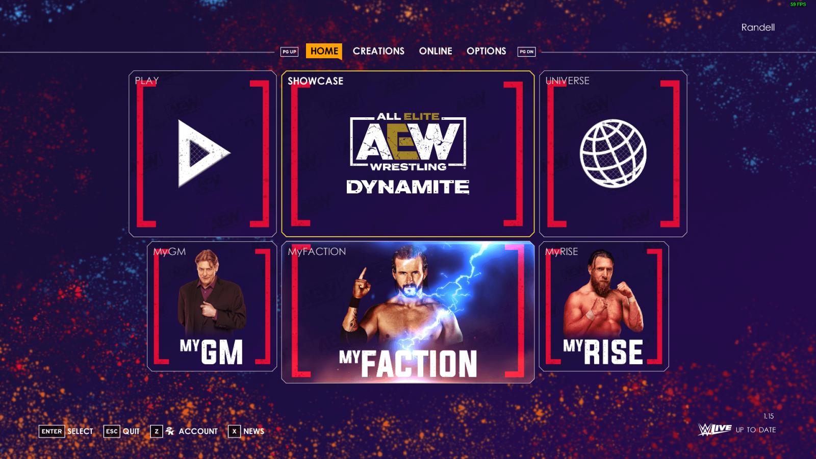 AEW DYNAMITE MENU MOD