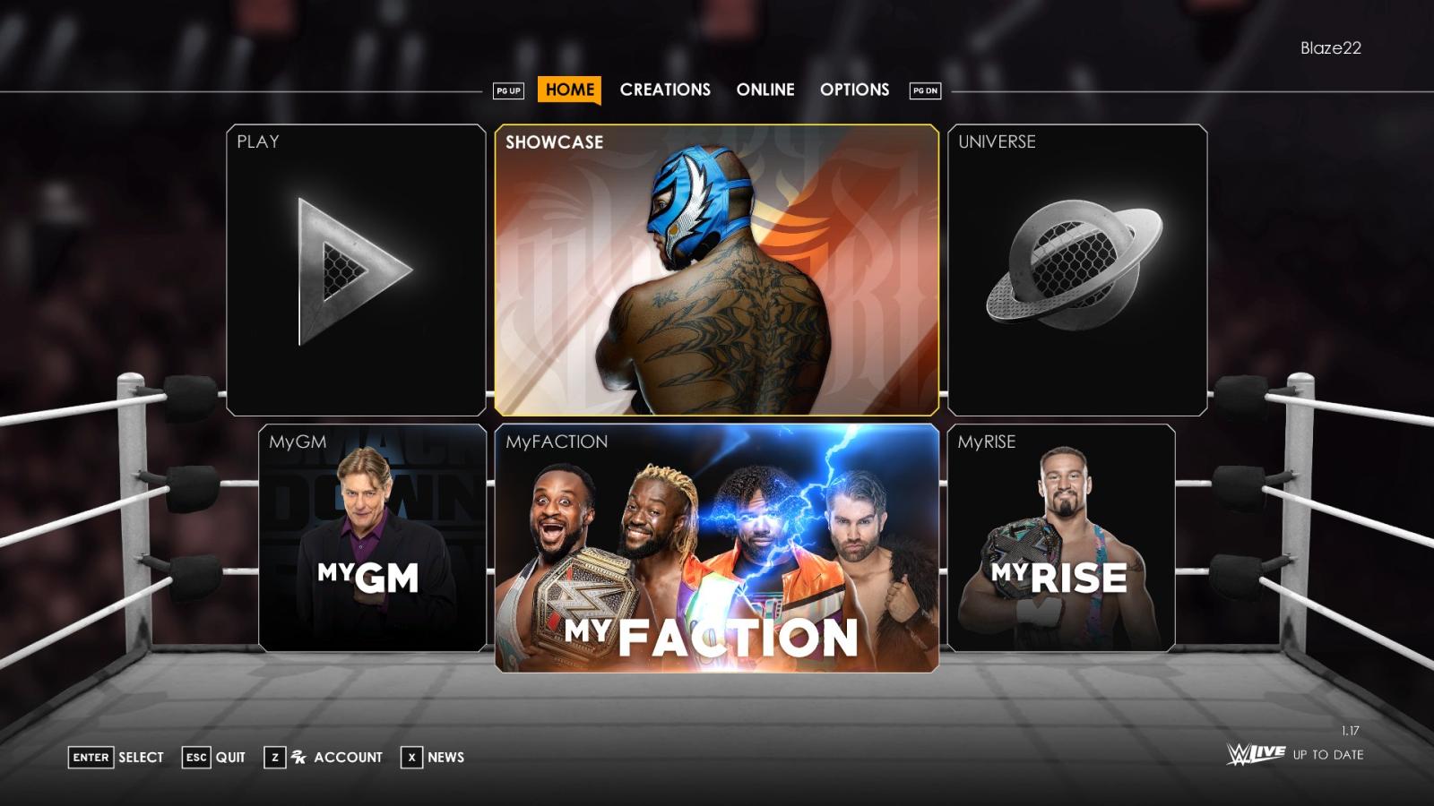 WWE 2K22 MENU MOD (NBA STYLE)