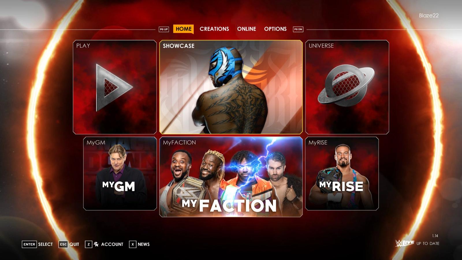 WWE 2K22 Menu Mod V1