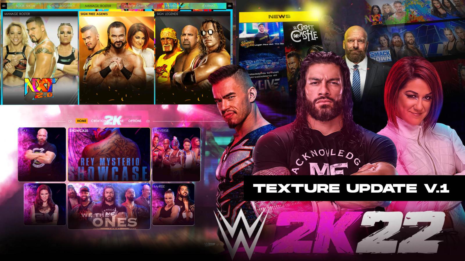 Custom face textures : r/WWE2K22