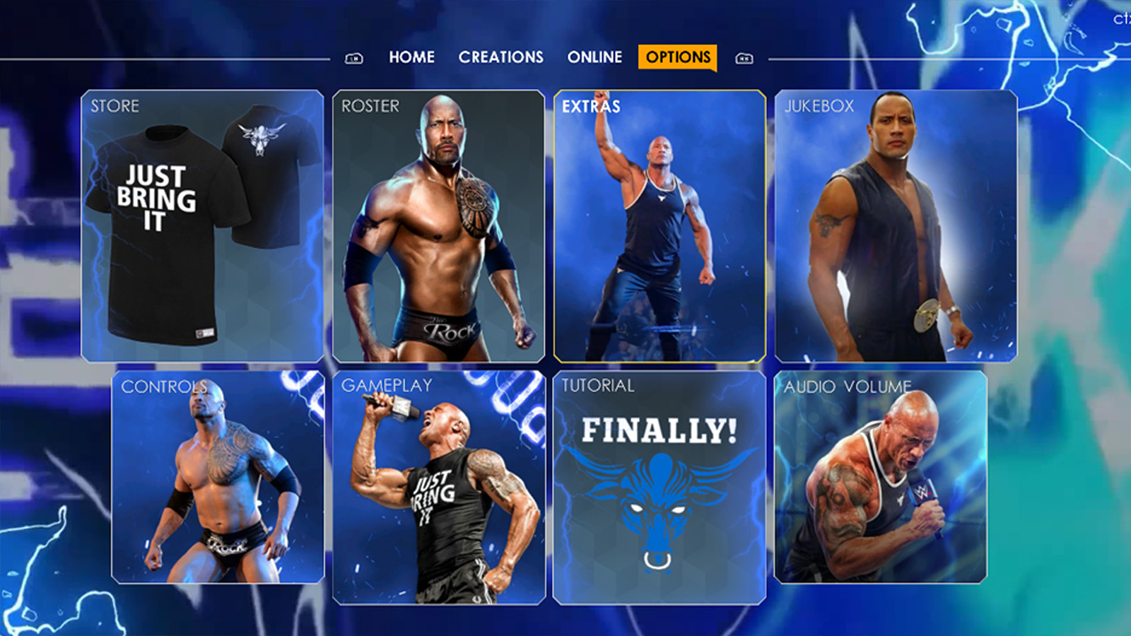 WWE 2K22 MENU :THE ROCK